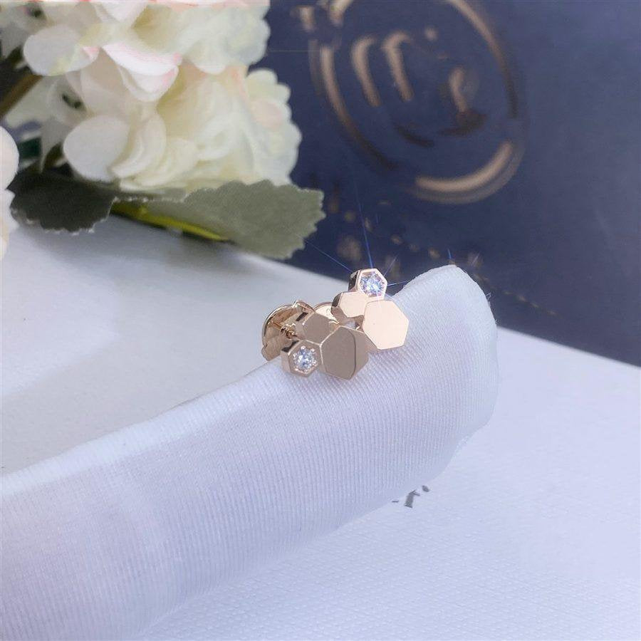 [NOBLE AURA]BEE LOVE PINK GOLD DIAMOND EARRINGS