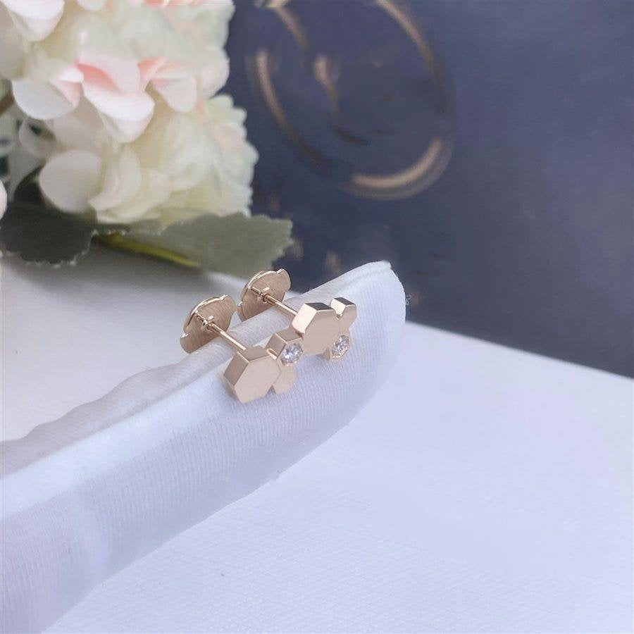 [NOBLE AURA]BEE LOVE PINK GOLD DIAMOND EARRINGS