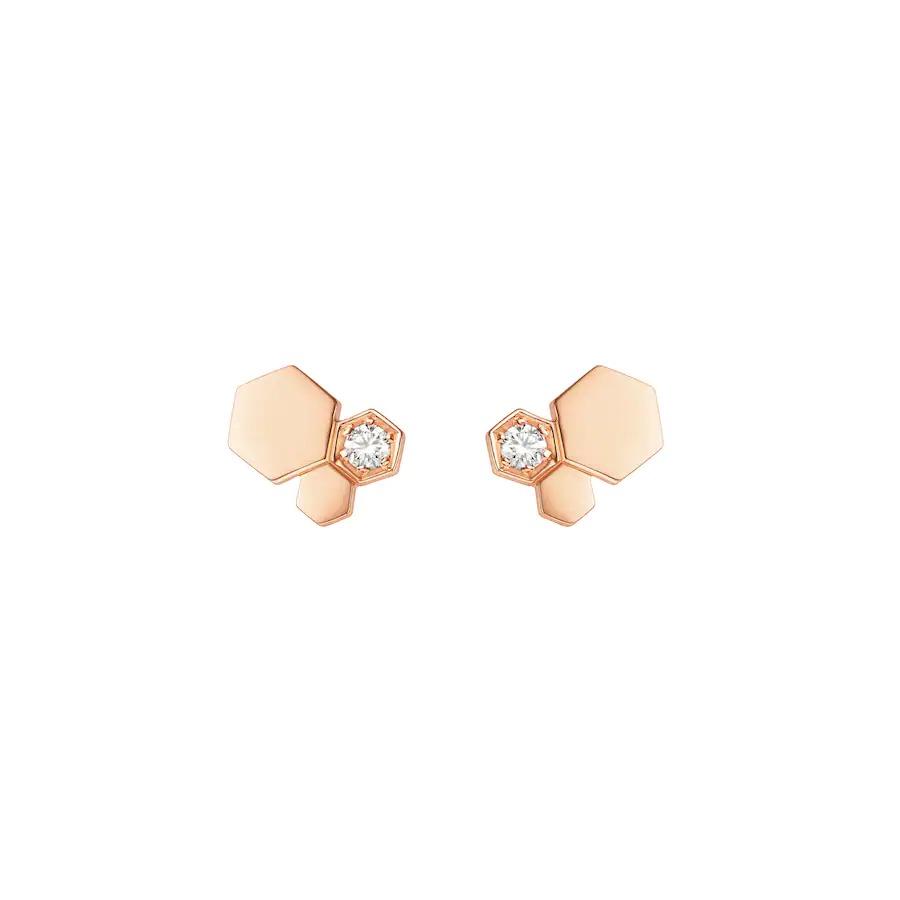 [NOBLE AURA]BEE LOVE PINK GOLD DIAMOND EARRINGS