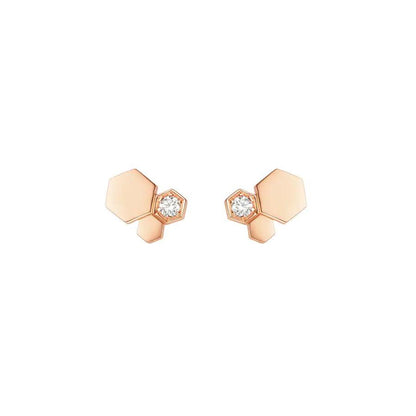 [NOBLE AURA]BEE LOVE PINK GOLD DIAMOND EARRINGS