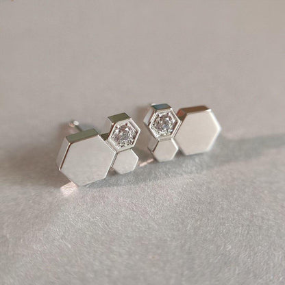 [NOBLE AURA]BEE LOVE SILVER DIAMOND EARRINGS