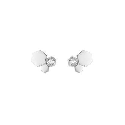 [NOBLE AURA]BEE LOVE SILVER DIAMOND EARRINGS