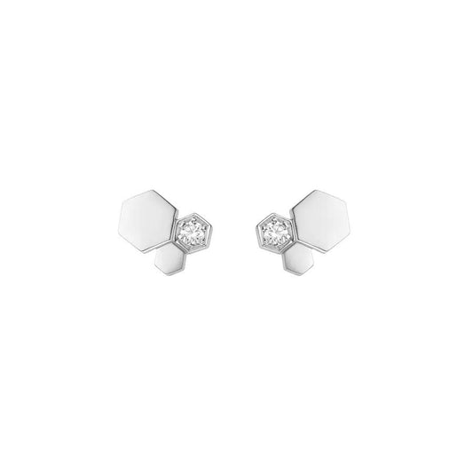 [NOBLE AURA]BEE LOVE SILVER DIAMOND EARRINGS