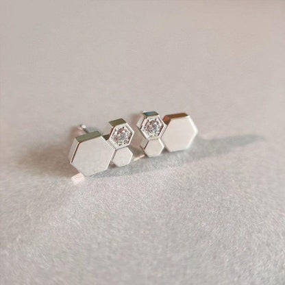 [NOBLE AURA]BEE LOVE SILVER DIAMOND EARRINGS