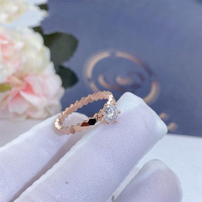 [NOBLE AURA]BEE LOVE RING PINK GOLD 1 DIAMOND