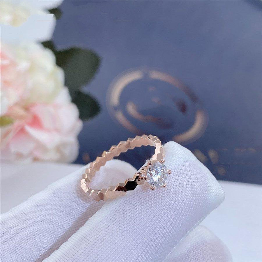 [NOBLE AURA]BEE LOVE RING PINK GOLD 1 DIAMOND