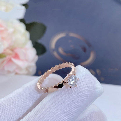 [NOBLE AURA]BEE LOVE RING PINK GOLD 1 DIAMOND