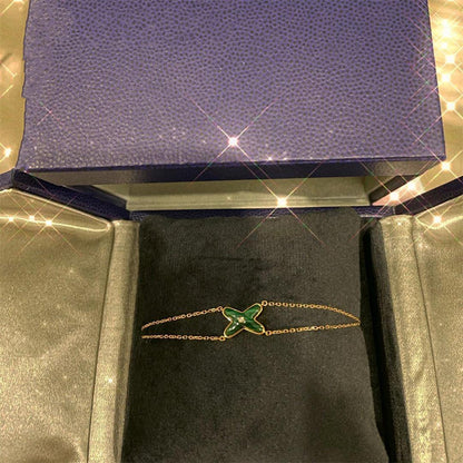 [NOBLE AURA]JEUX BRACELET MALACHITE PINK GOLD 1 DIAMOND