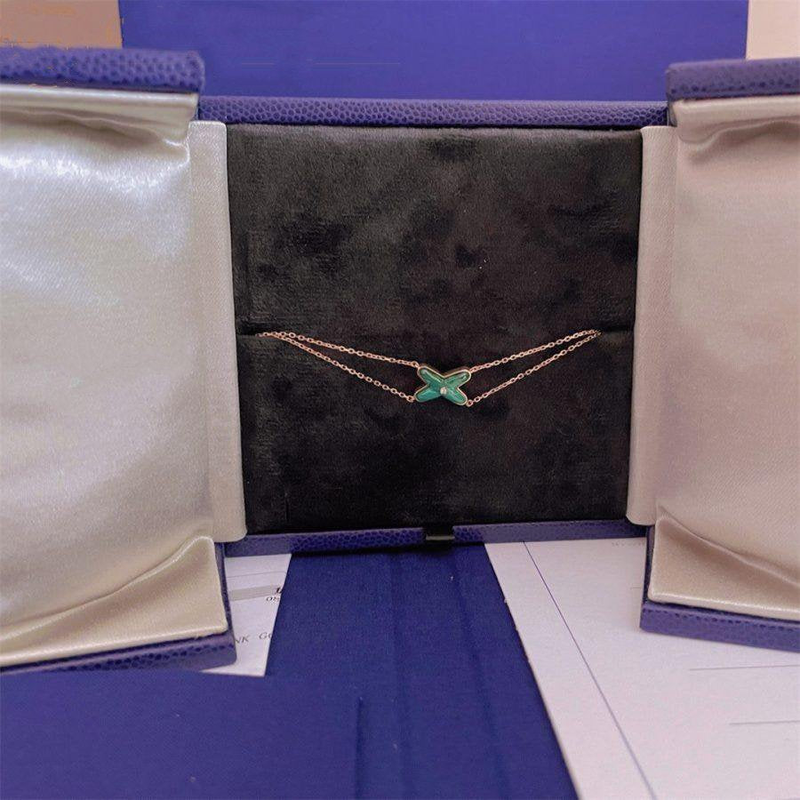 [NOBLE AURA]JEUX BRACELET MALACHITE PINK GOLD 1 DIAMOND