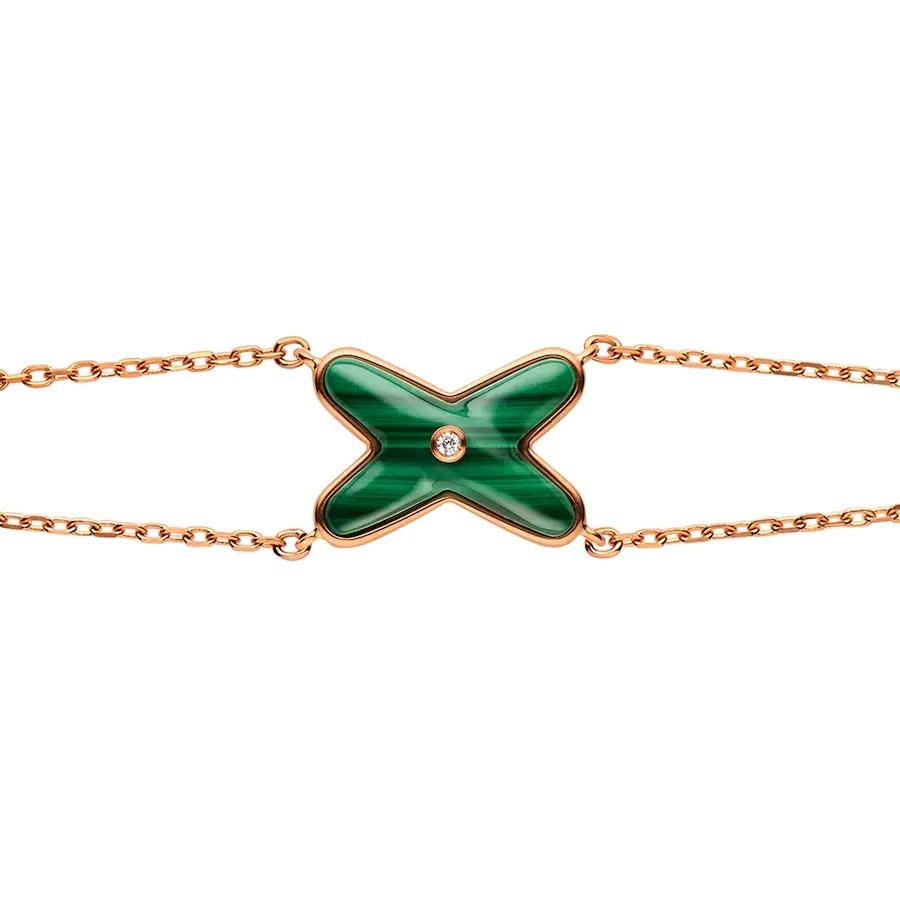 [NOBLE AURA]JEUX BRACELET MALACHITE PINK GOLD 1 DIAMOND