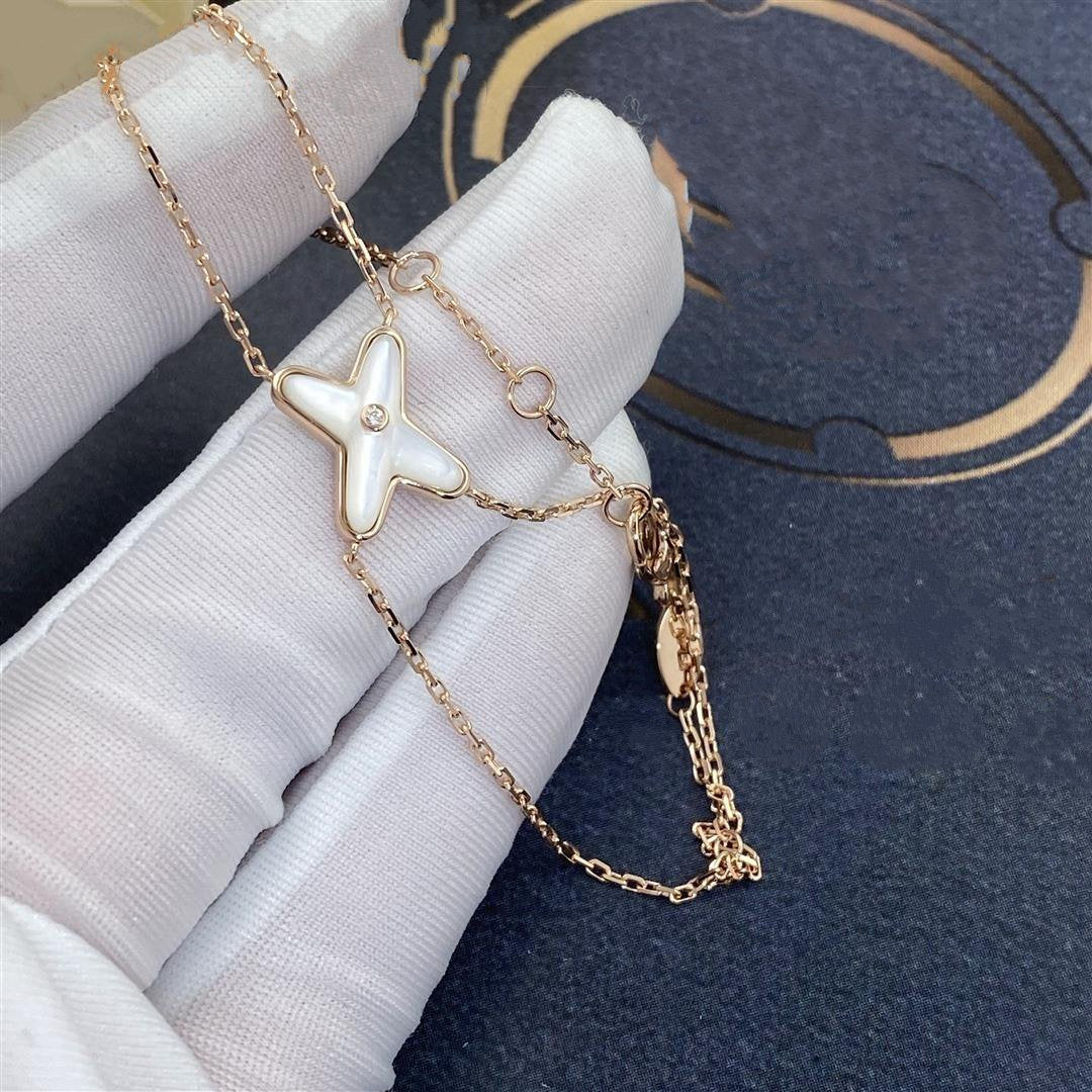 [NOBLE AURA]JEUX BRACELET WHITE MOP PINK GOLD 1 DIAMOND