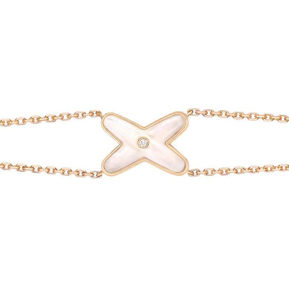 [NOBLE AURA]JEUX BRACELET WHITE MOP PINK GOLD 1 DIAMOND