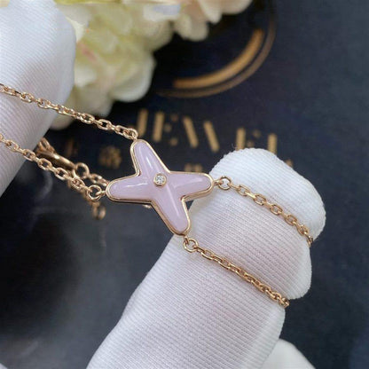 [NOBLE AURA]JEUX BRACELET PINK MOP PINK GOLD 1 DIAMOND