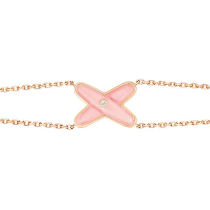 [NOBLE AURA]JEUX BRACELET PINK MOP PINK GOLD 1 DIAMOND