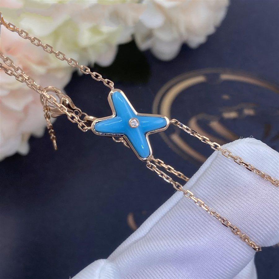 [NOBLE AURA]JEUX BRACELET TURQUOISE PINK GOLD 1 DIAMOND