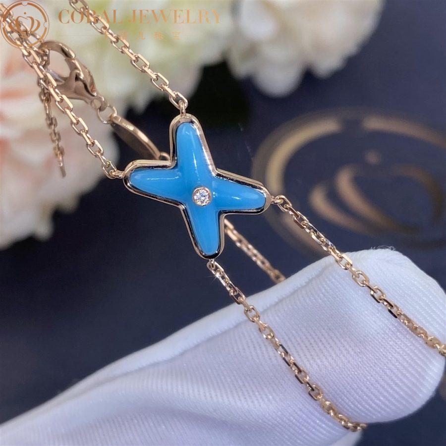 [NOBLE AURA]JEUX BRACELET TURQUOISE PINK GOLD 1 DIAMOND