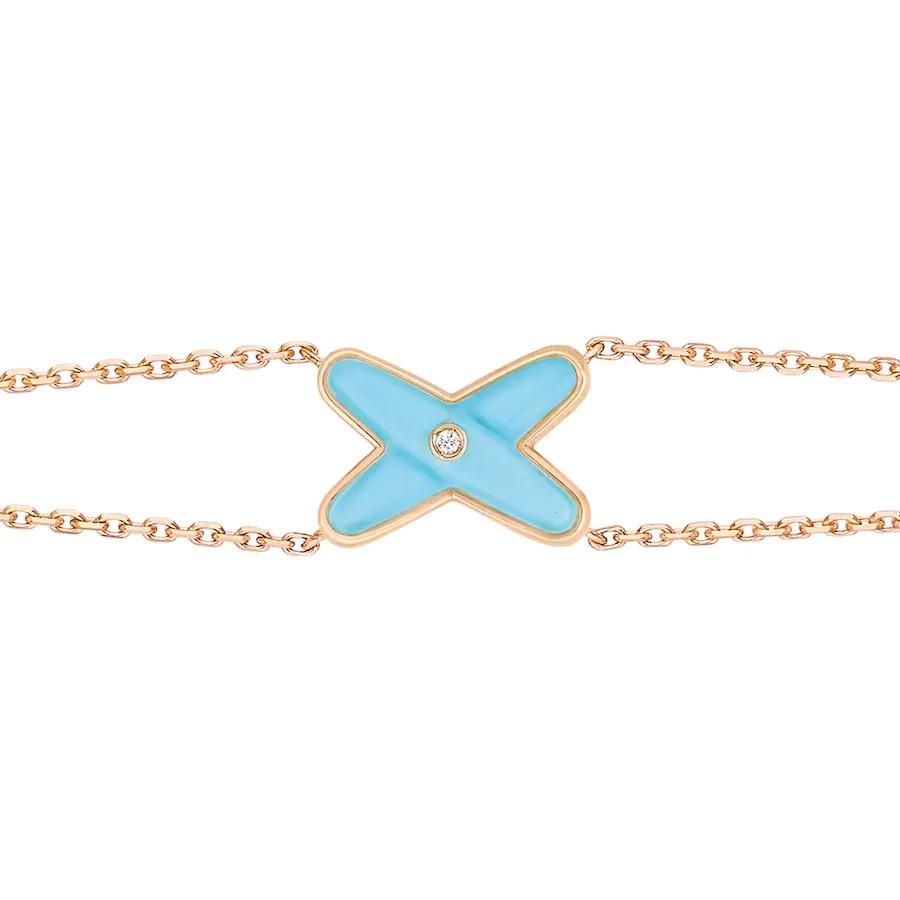 [NOBLE AURA]JEUX BRACELET TURQUOISE PINK GOLD 1 DIAMOND