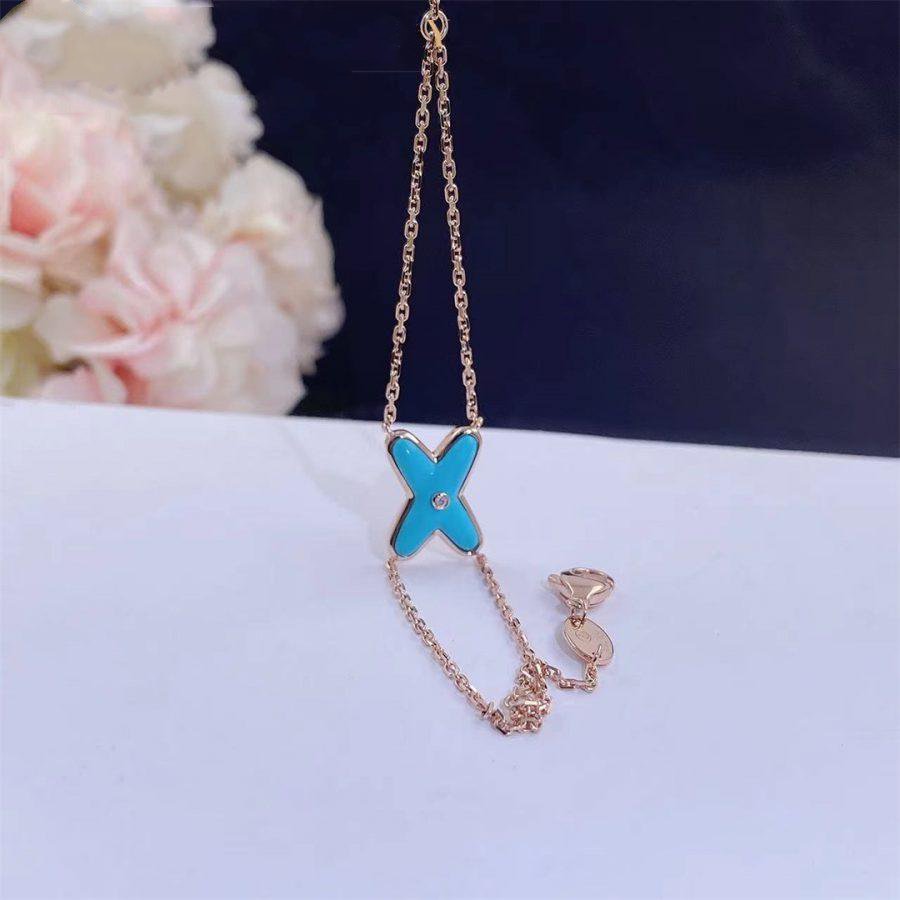 [NOBLE AURA]JEUX BRACELET TURQUOISE PINK GOLD 1 DIAMOND