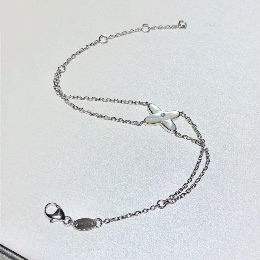 [NOBLE AURA]JEUX BRACELET WHITE MOP SILVER 1 DIAMOND