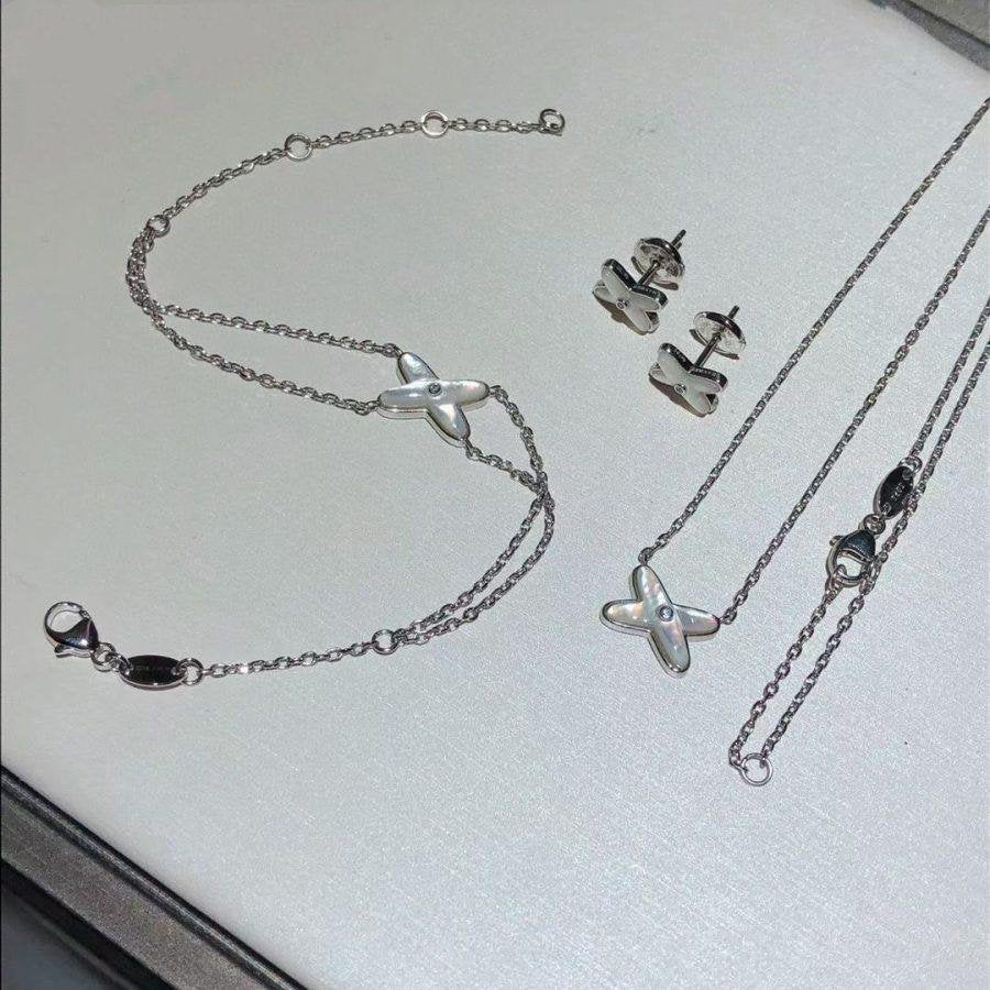 [NOBLE AURA]JEUX BRACELET WHITE MOP SILVER 1 DIAMOND