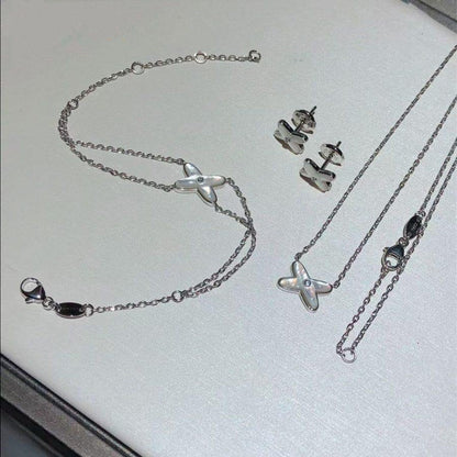 [NOBLE AURA]JEUX BRACELET WHITE MOP SILVER 1 DIAMOND