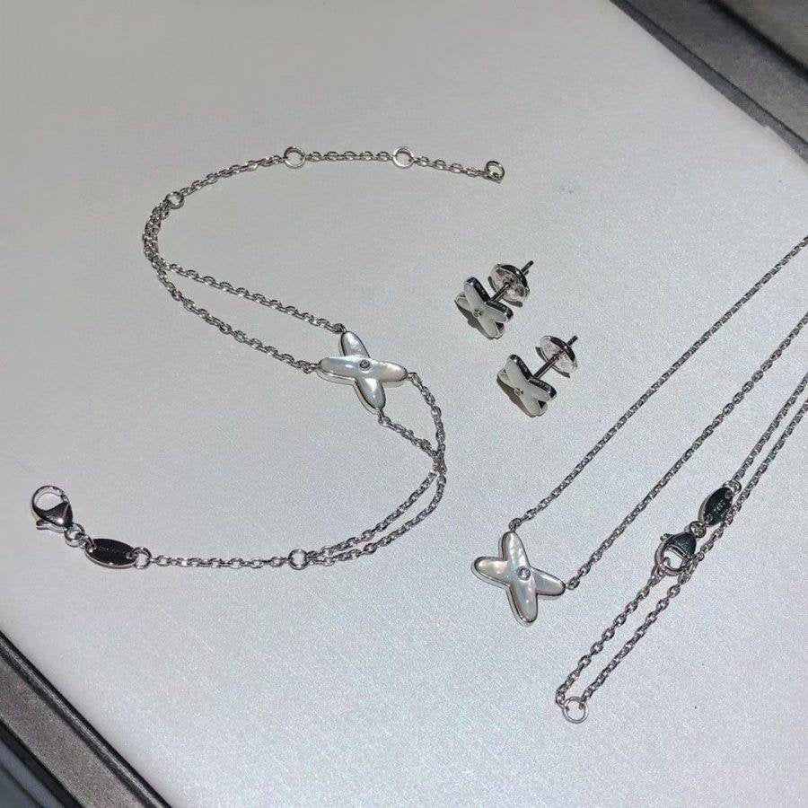 [NOBLE AURA]JEUX BRACELET WHITE MOP SILVER 1 DIAMOND