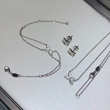 [NOBLE AURA]JEUX BRACELET WHITE MOP SILVER 1 DIAMOND