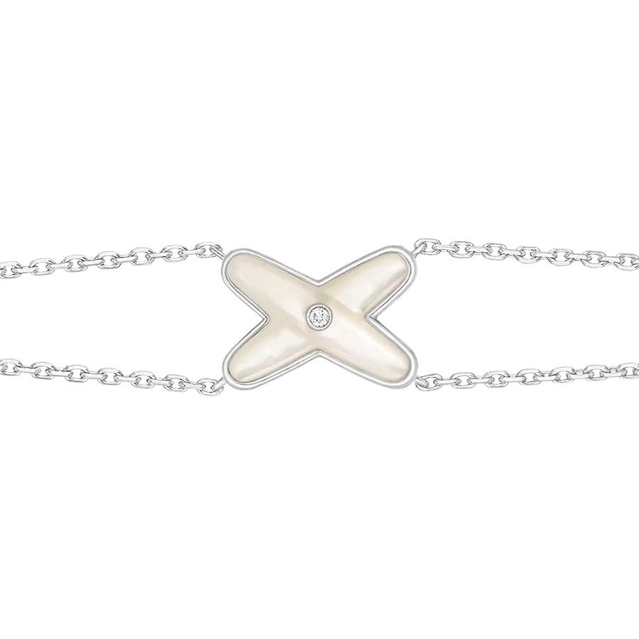 [NOBLE AURA]JEUX BRACELET WHITE MOP SILVER 1 DIAMOND