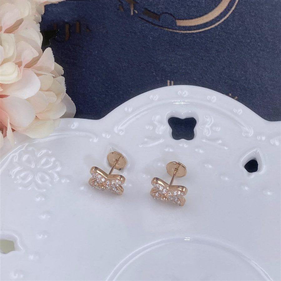 [NOBLE AURA]JEUX DE PINK GOLD DIAMOND EARRINGS