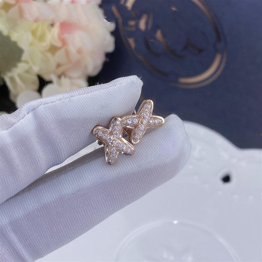 [NOBLE AURA]JEUX DE PINK GOLD DIAMOND EARRINGS