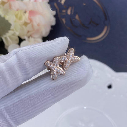 [NOBLE AURA]JEUX DE PINK GOLD DIAMOND EARRINGS