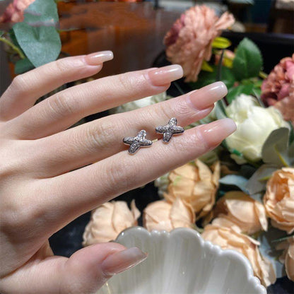 [NOBLE AURA]JEUX DE SILVER DIAMOND EARRINGS