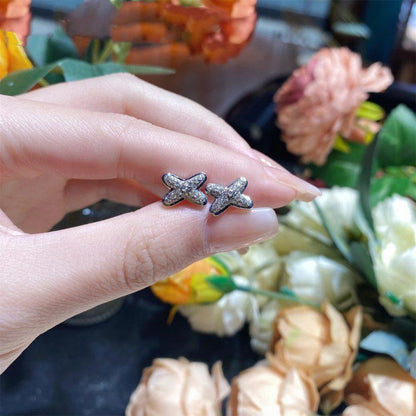 [NOBLE AURA]JEUX DE SILVER DIAMOND EARRINGS