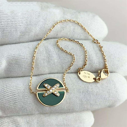 [NOBLE AURA]JEUX DE BRACELET MALACHITE PINK GOLD DIAMONDS