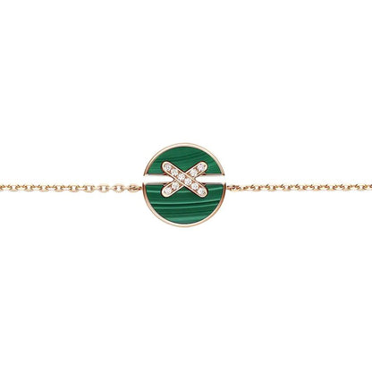 [NOBLE AURA]JEUX DE BRACELET MALACHITE PINK GOLD DIAMONDS