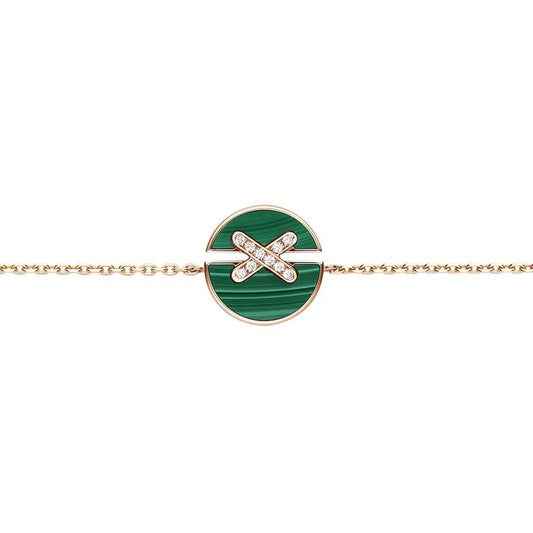[NOBLE AURA]JEUX DE BRACELET MALACHITE PINK GOLD DIAMONDS
