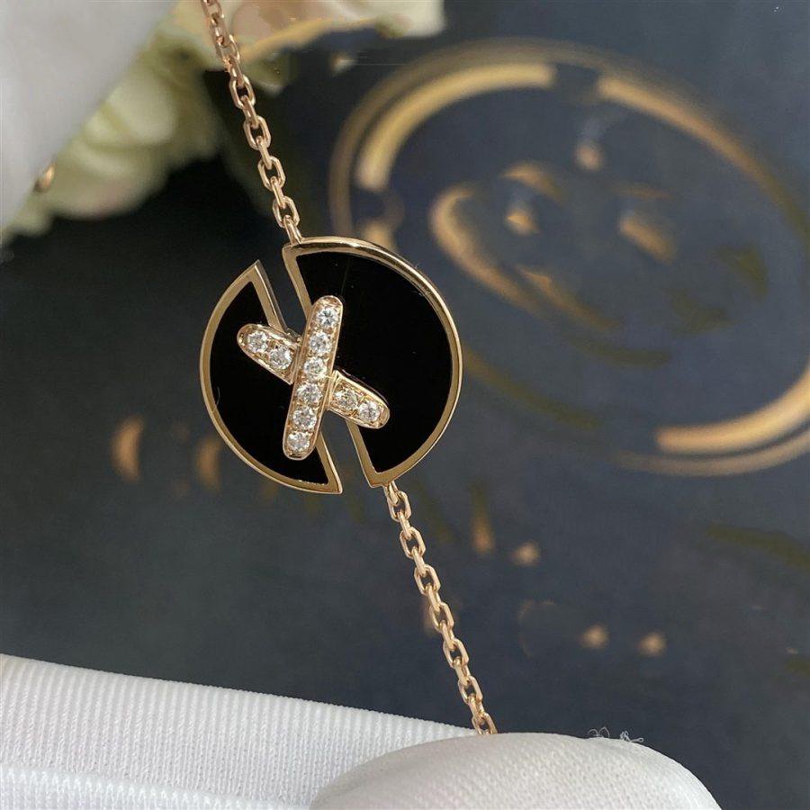 [NOBLE AURA]JEUX DE BRACELET ONYX PINK GOLD DIAMOND