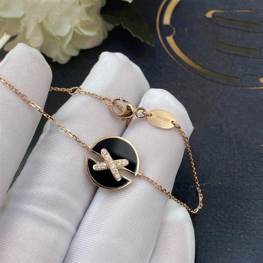 [NOBLE AURA]JEUX DE BRACELET ONYX PINK GOLD DIAMOND
