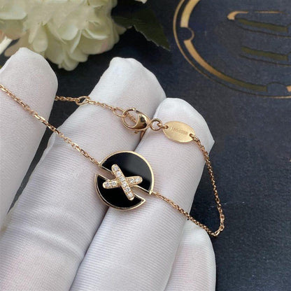 [NOBLE AURA]JEUX DE BRACELET ONYX PINK GOLD DIAMOND