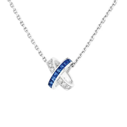 [NOBLE AURA]LIENS DIAMOND SILVER NECKLACE