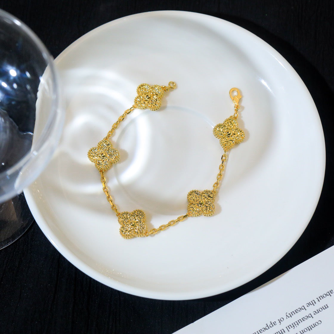 [NOBLE AURA]CLOVER 5 MOTIFS BRONZING BRACELET