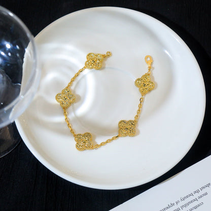 [NOBLE AURA]CLOVER 5 MOTIFS BRONZING BRACELET