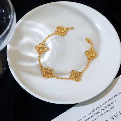 [NOBLE AURA]CLOVER 5 MOTIFS BRONZING BRACELET