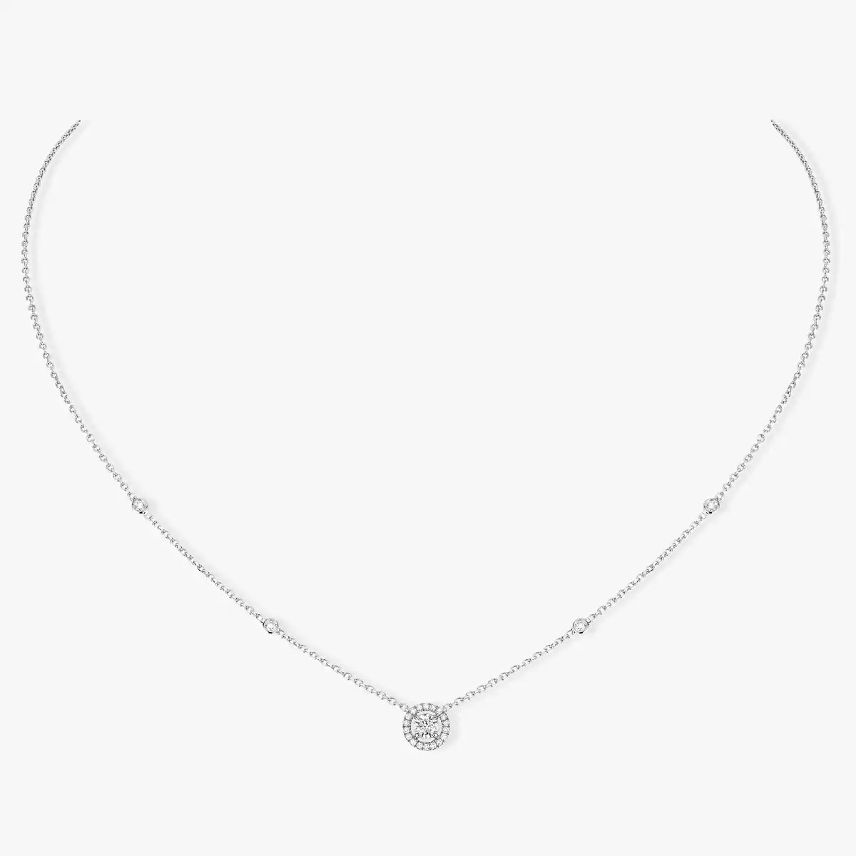[NOBLE AURA]Diamond Necklace 0,20ct Brilliant Shape Joy