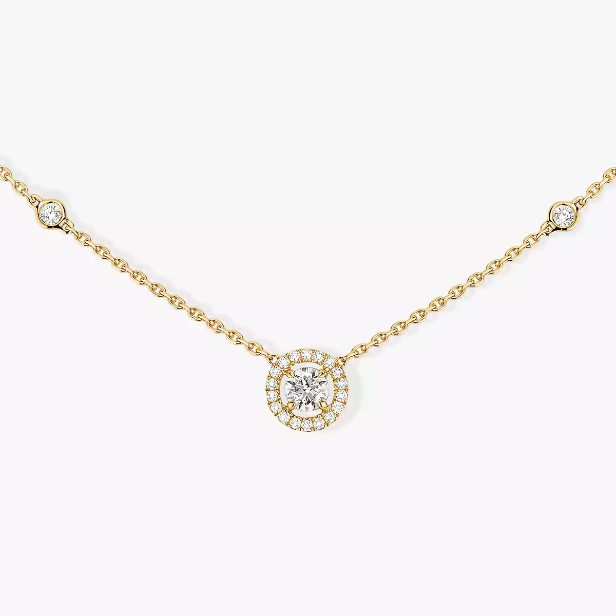 [NOBLE AURA]Diamond Necklace 0,20ct Brilliant Shape Joy