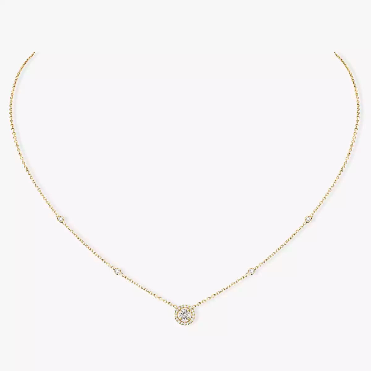 [NOBLE AURA]Diamond Necklace 0,20ct Brilliant Shape Joy