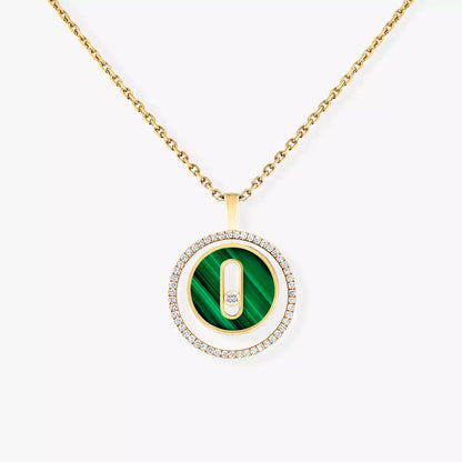 [NOBLE AURA]Lucky Move Diamond Necklace in Rose Gold and White Mother-of-Pearl