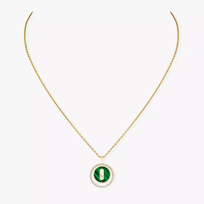 [NOBLE AURA]Lucky Move Diamond Necklace in Rose Gold and White Mother-of-Pearl