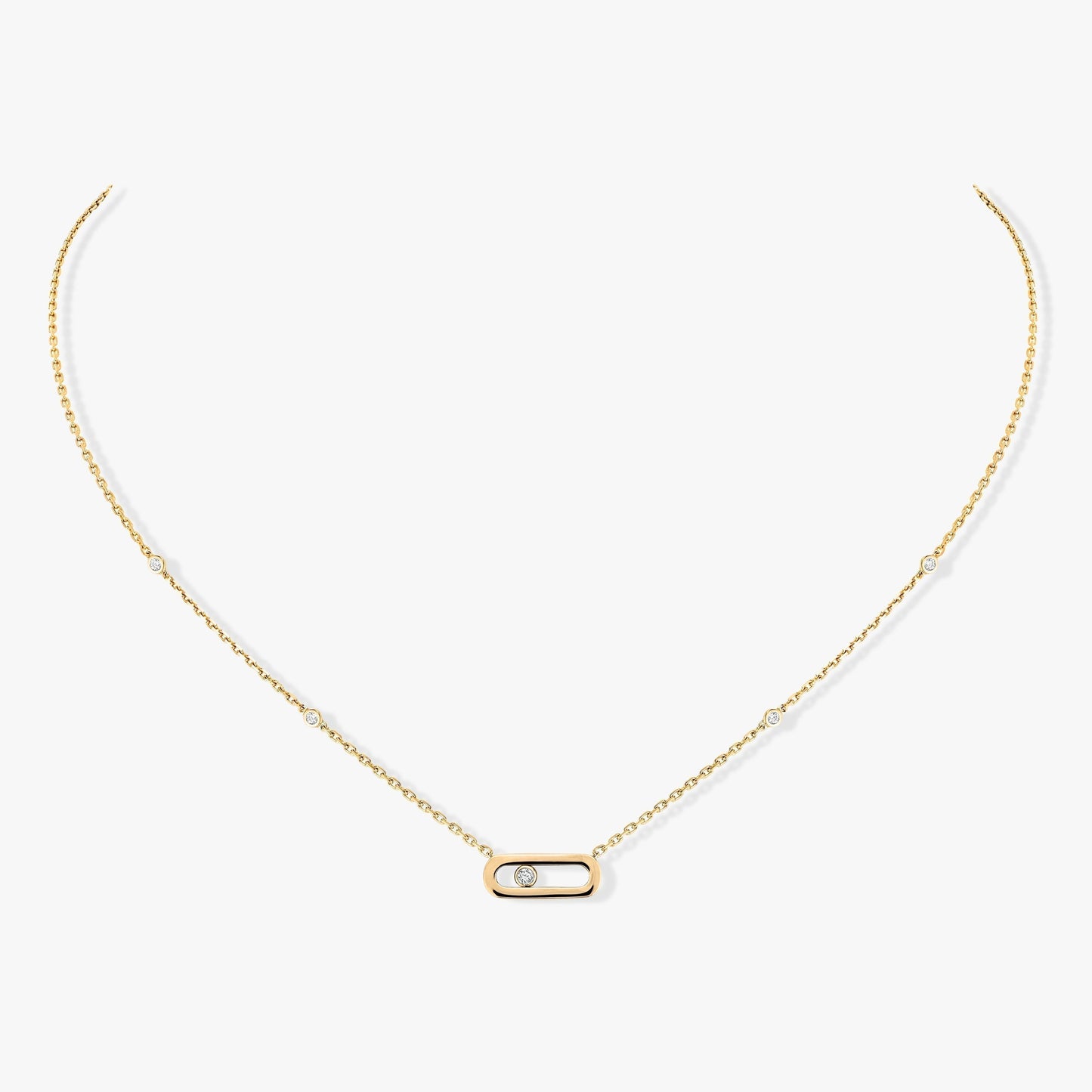 [NOBLE AURA]MOVE UNO DIAMOND NECKLACE