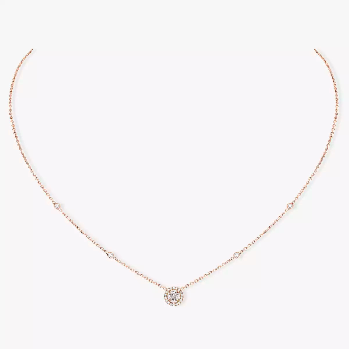 [NOBLE AURA]Diamond Necklace 0,20ct Brilliant Shape Joy